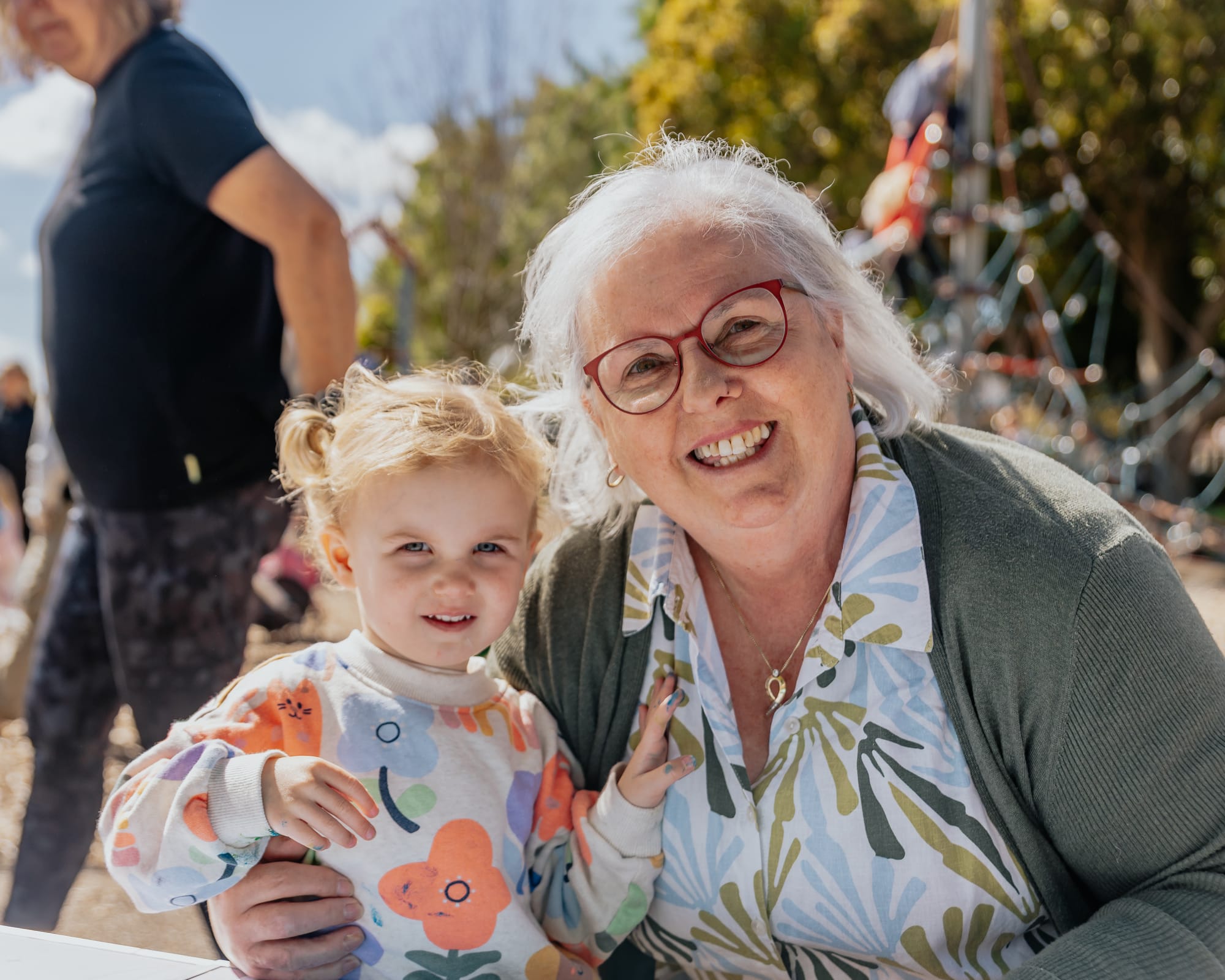 Enjoying the fun activities on offer at the Trafalgar pop-up playgroup are Sofia and Delylah Galloway.