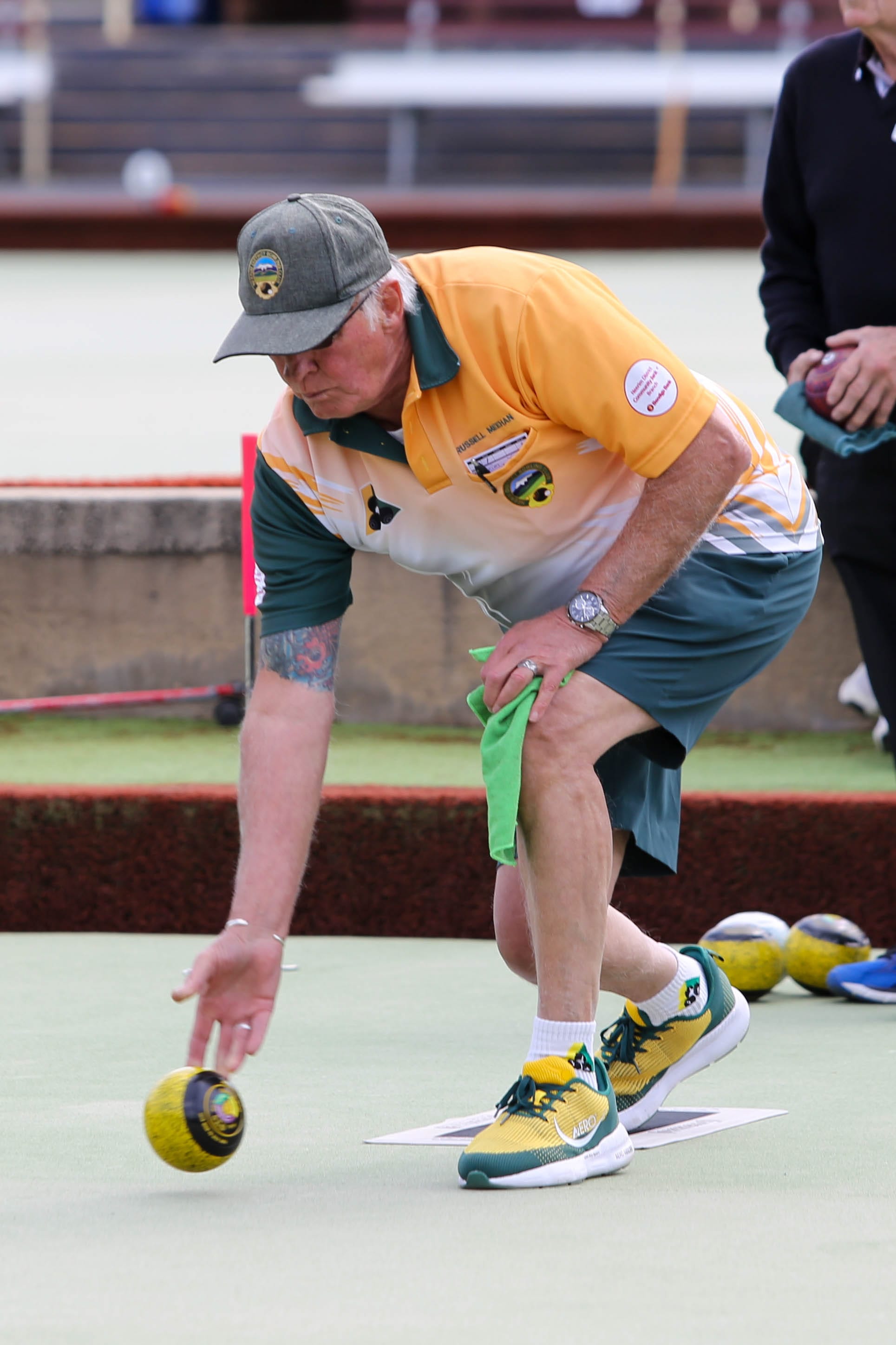 Neerim District bowler Russell Meehan returns to the greens on Saturday as part of the pre-season Barry Shield competition played at Warragul.