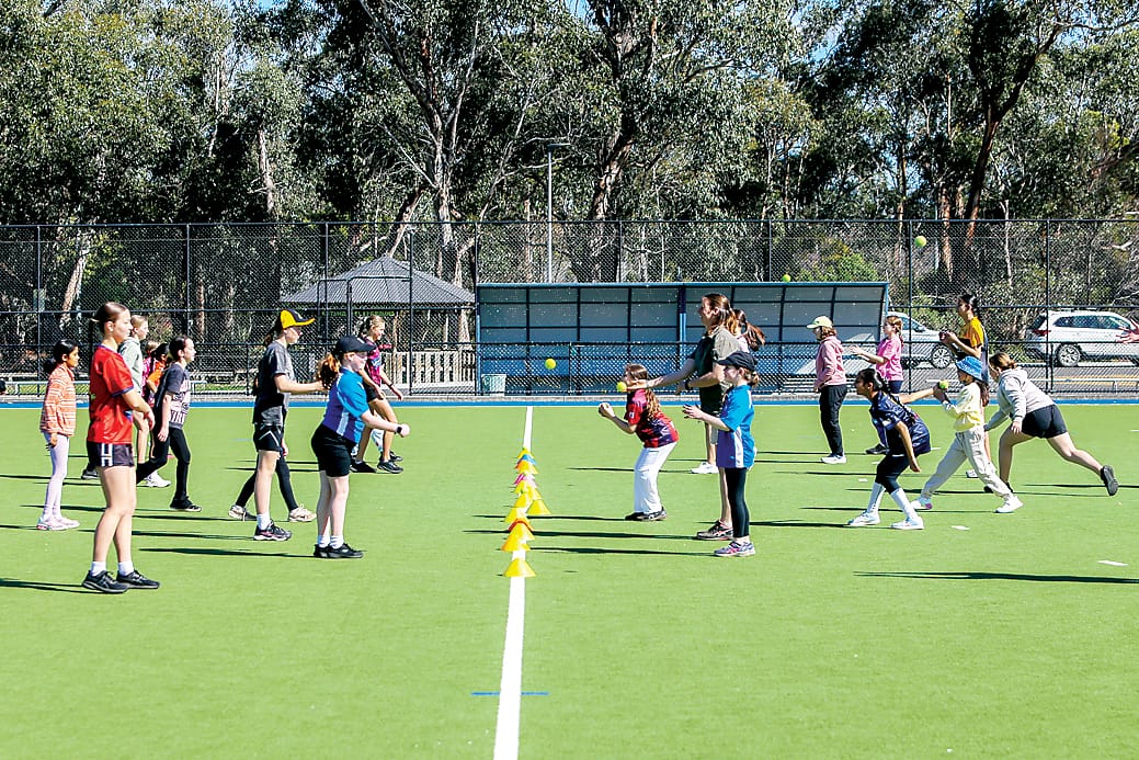The girls get together to improve their skills at Bellbird Park.