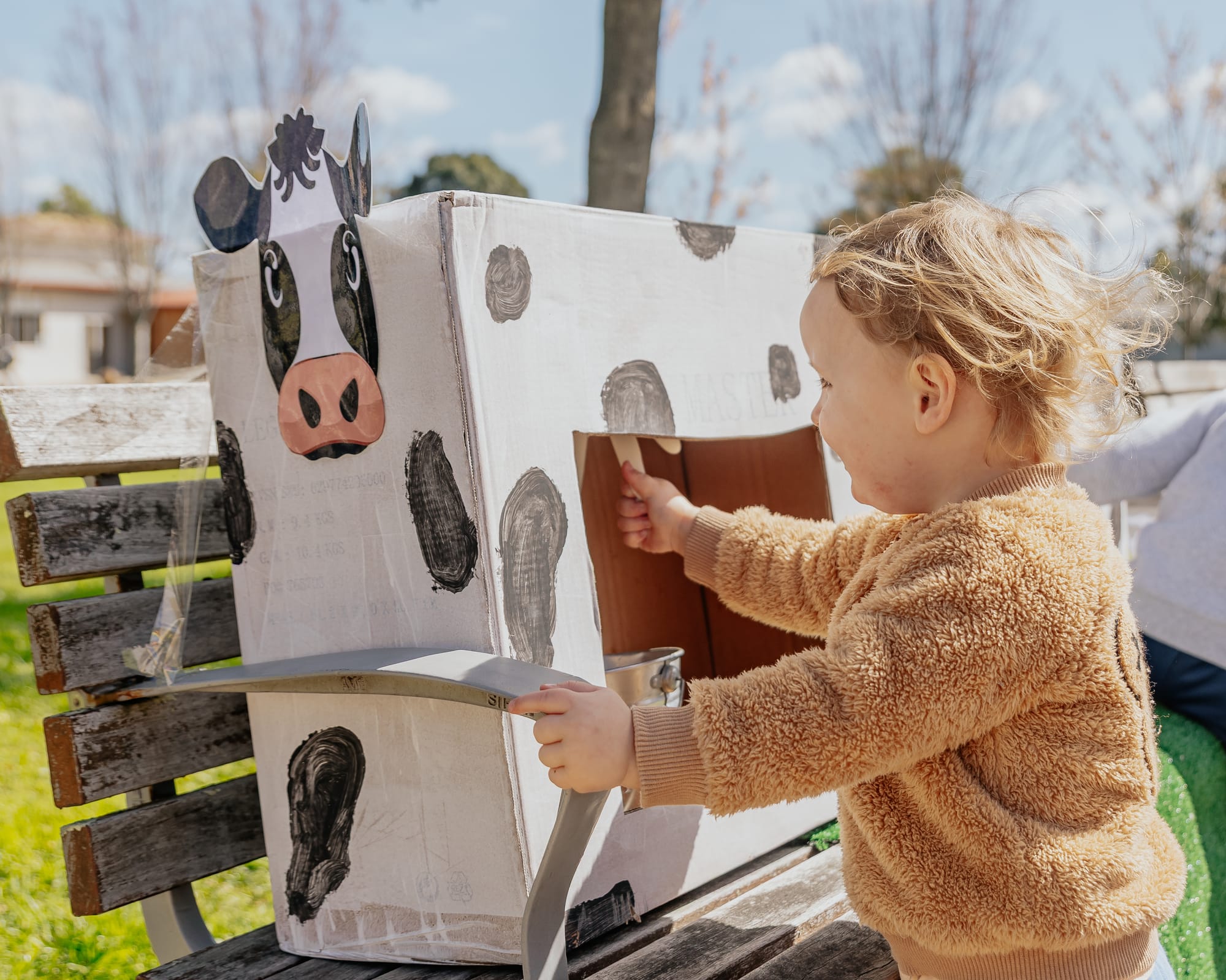 Taking part in the Trafalgar pop-up playgroup are Zevran and Mikayla Hamilton.