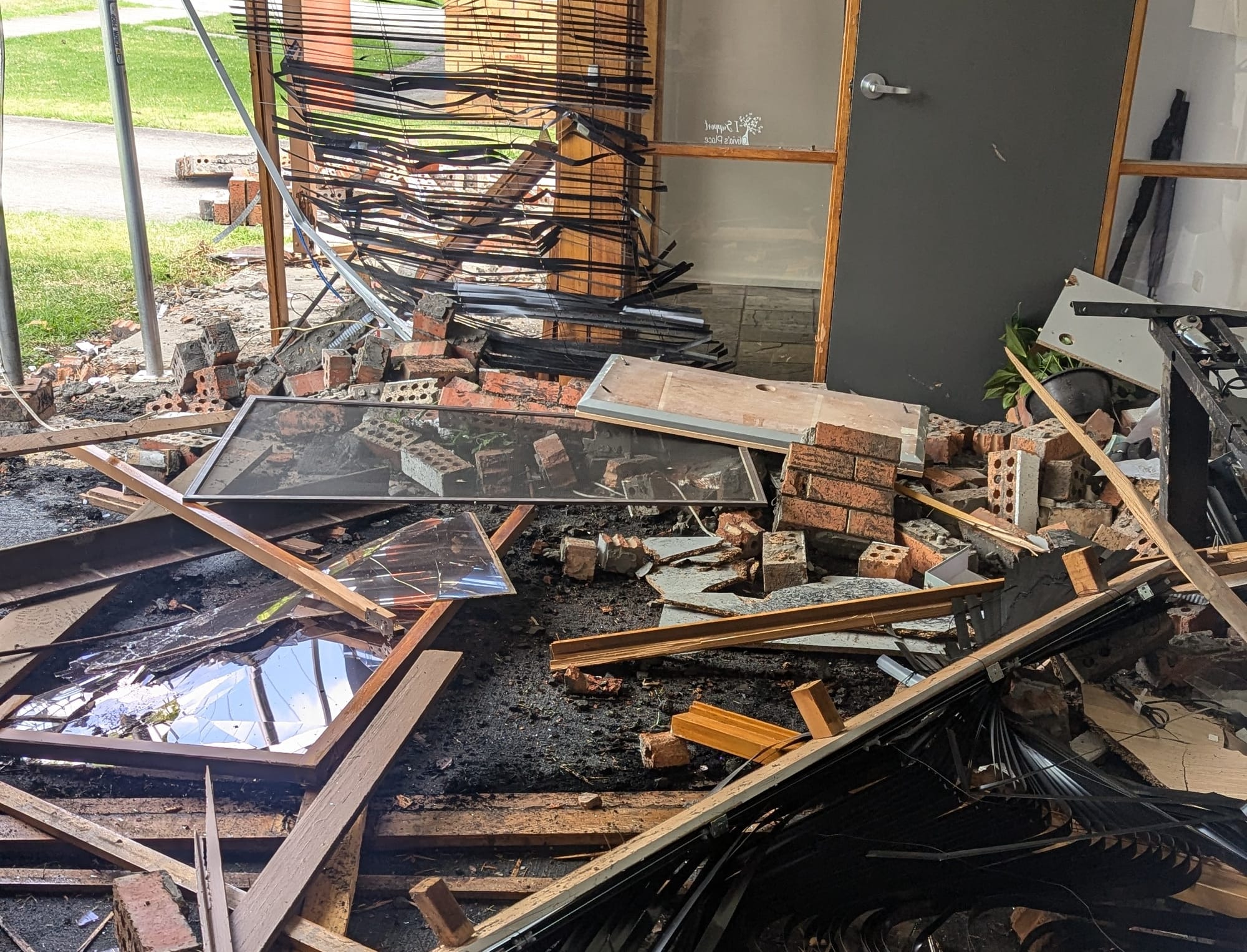 Business owner thankful no staff on premises