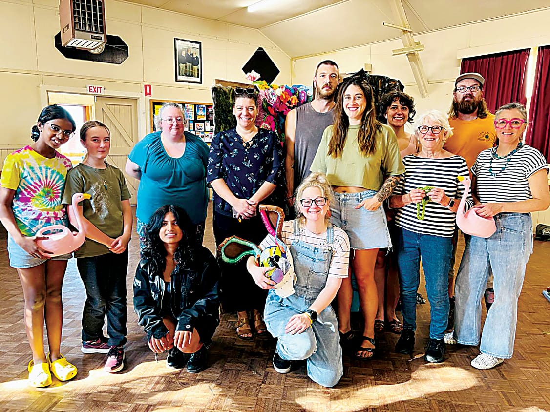 Local artists create a "Wonderland" scene