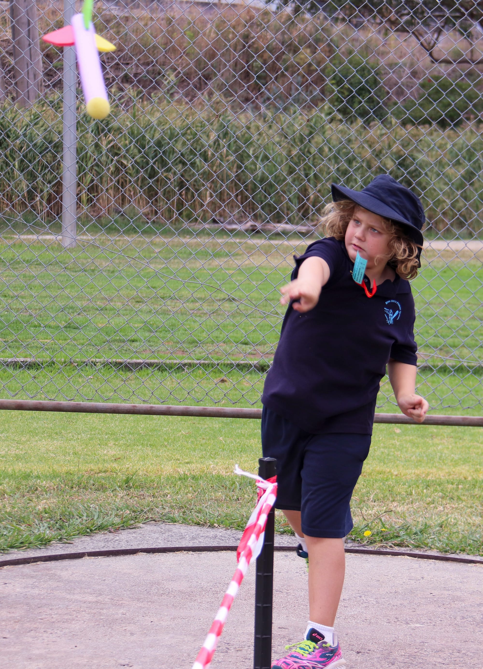 Bona Vista's Harry Slamani launches his throw.