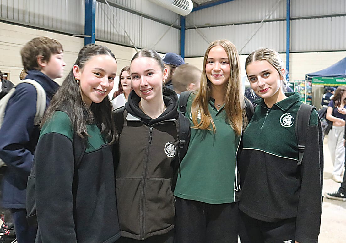 Gathering information at the Job Skills expo are Trafalgar High School students (from left) Amelia Tunks, Lexi Gill, Imogen Graham and Mia Gant.