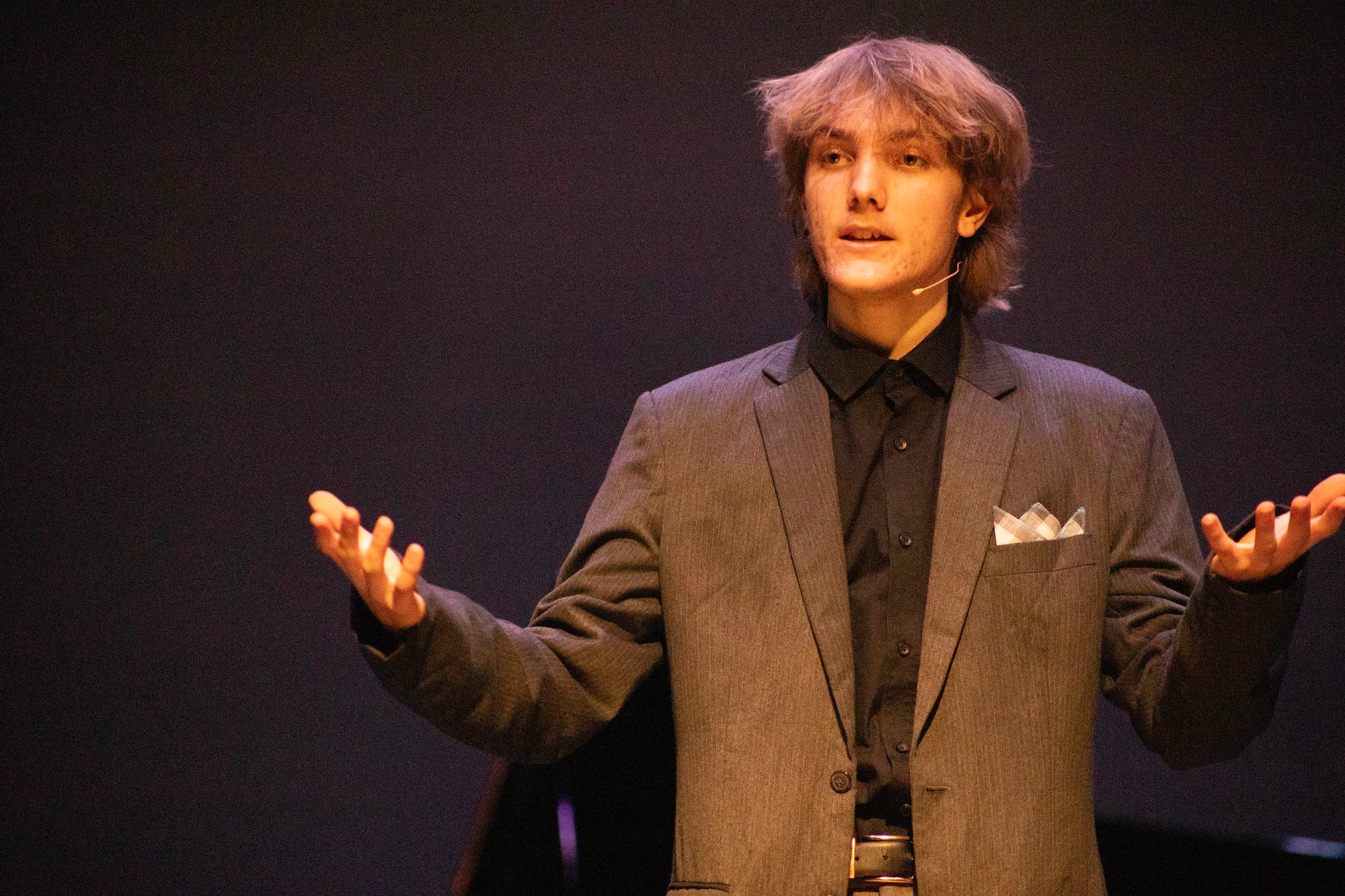 Year 11 student Amon Calabro performing an adapted routine of 