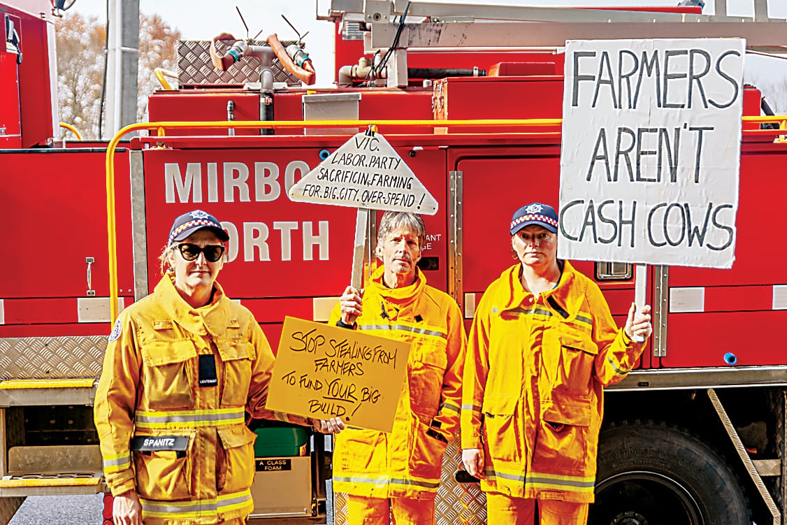 CFA volunteers join levy protest