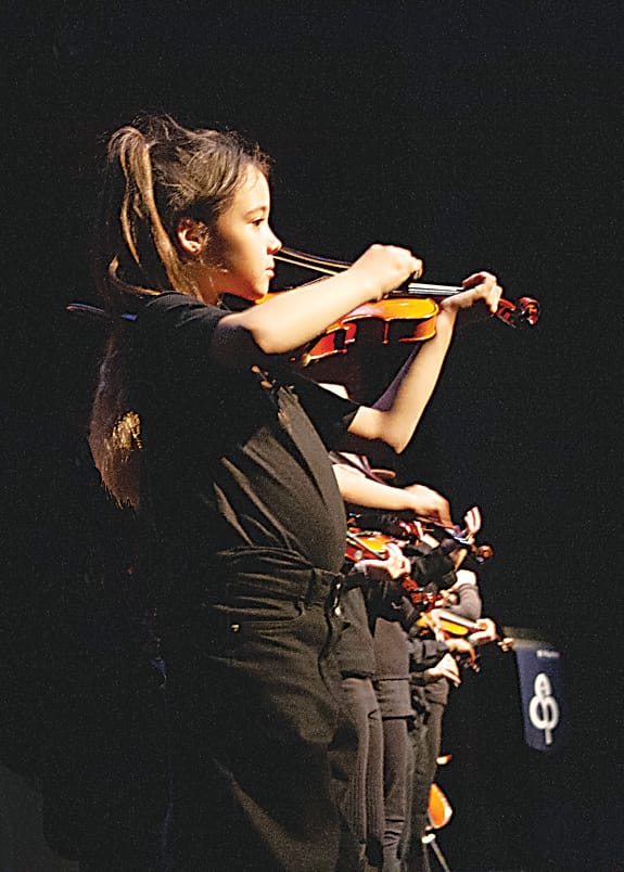 Esme Schembri from the Warragul junior school, performs