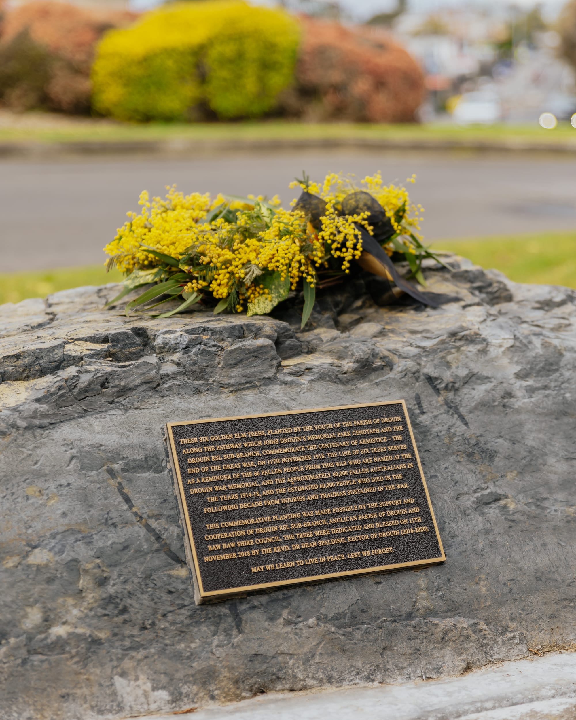 Commemorative rock and plaque unveiled