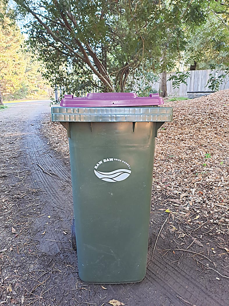 Baw Baw early adopter of purple bins for glass