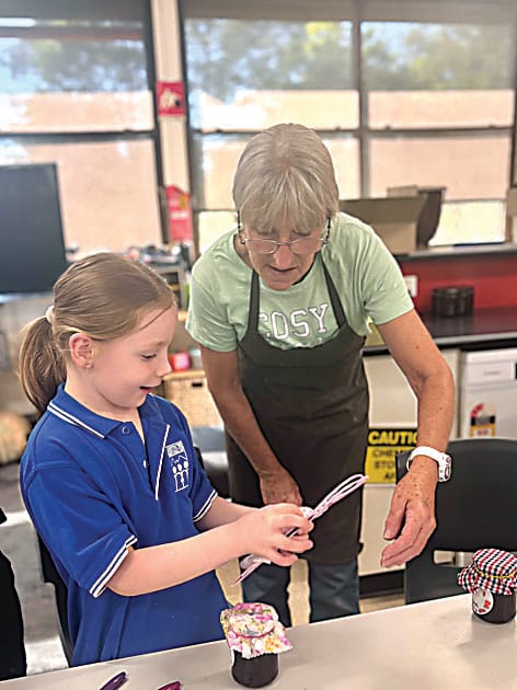 Prep student Emily with Lill Ridgway.