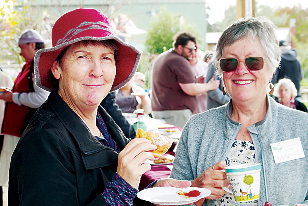 Garden setting for morning tea