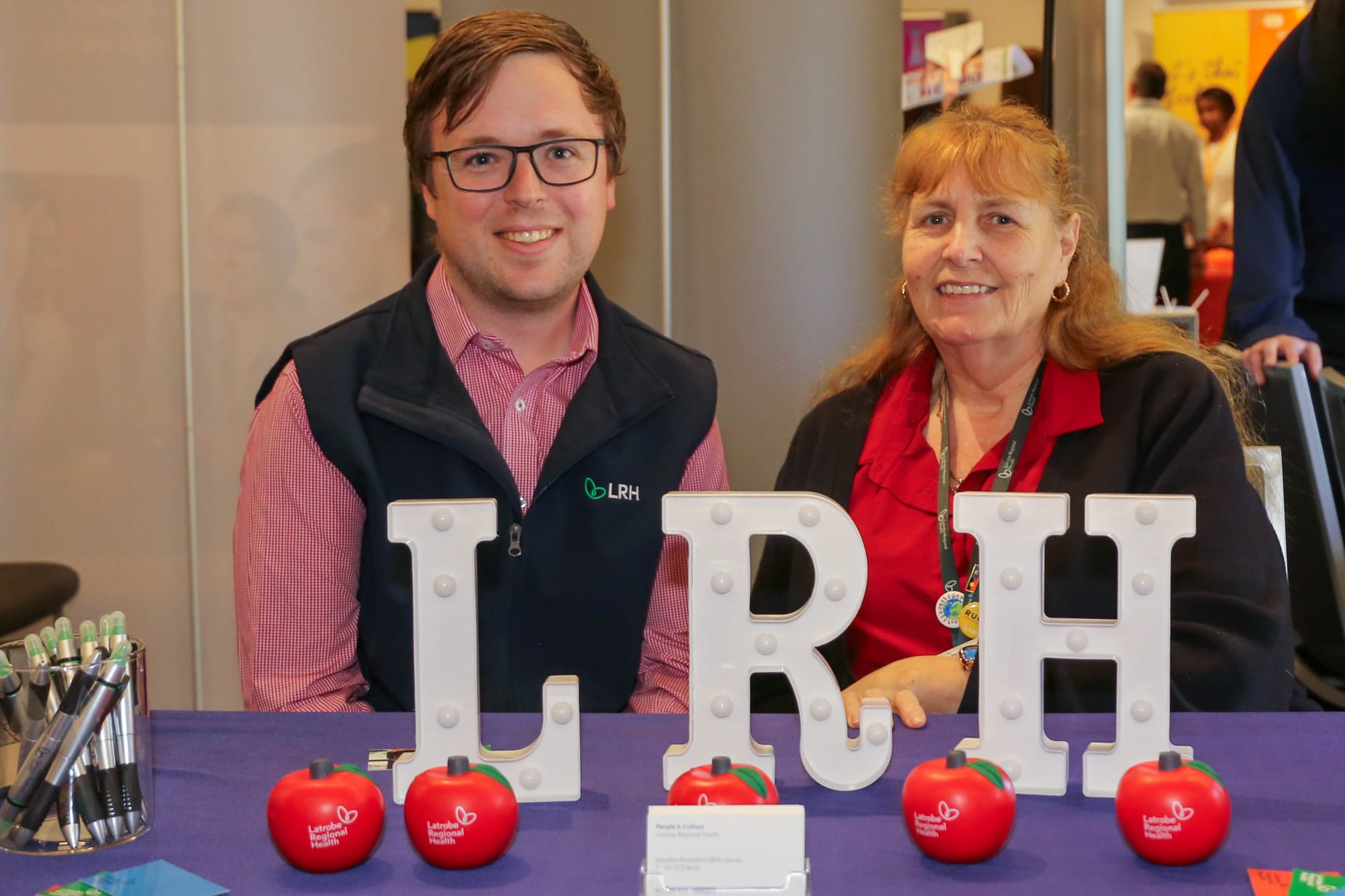 Damien Skeen and Pauline Lee from Latrobe Regional Health were ready to discuss careers in health.