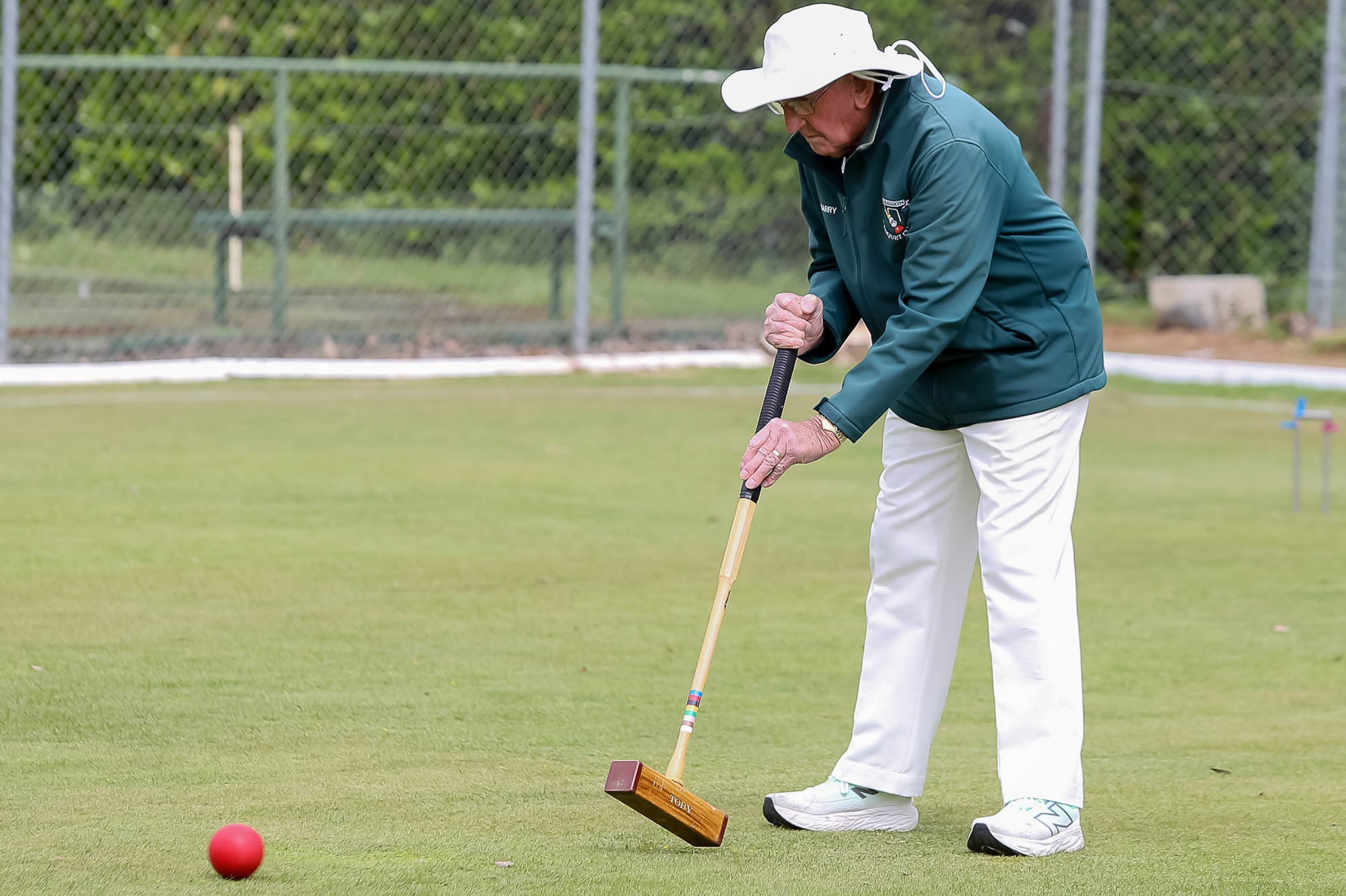 Croquet braves the elements