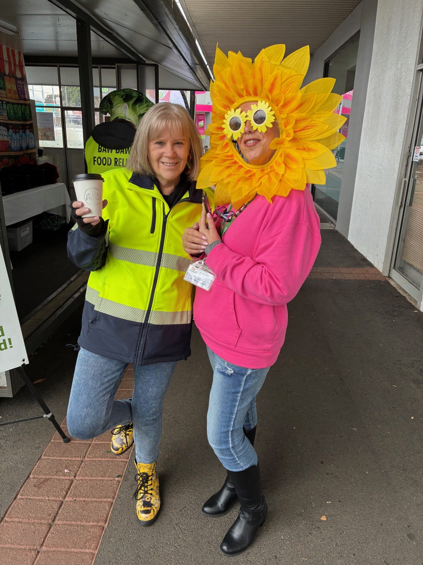 Jan Morton and Diane Bruiges Gregory from Baw Baw Food Relief at the final Winter Warmth Appeal donation day last month.