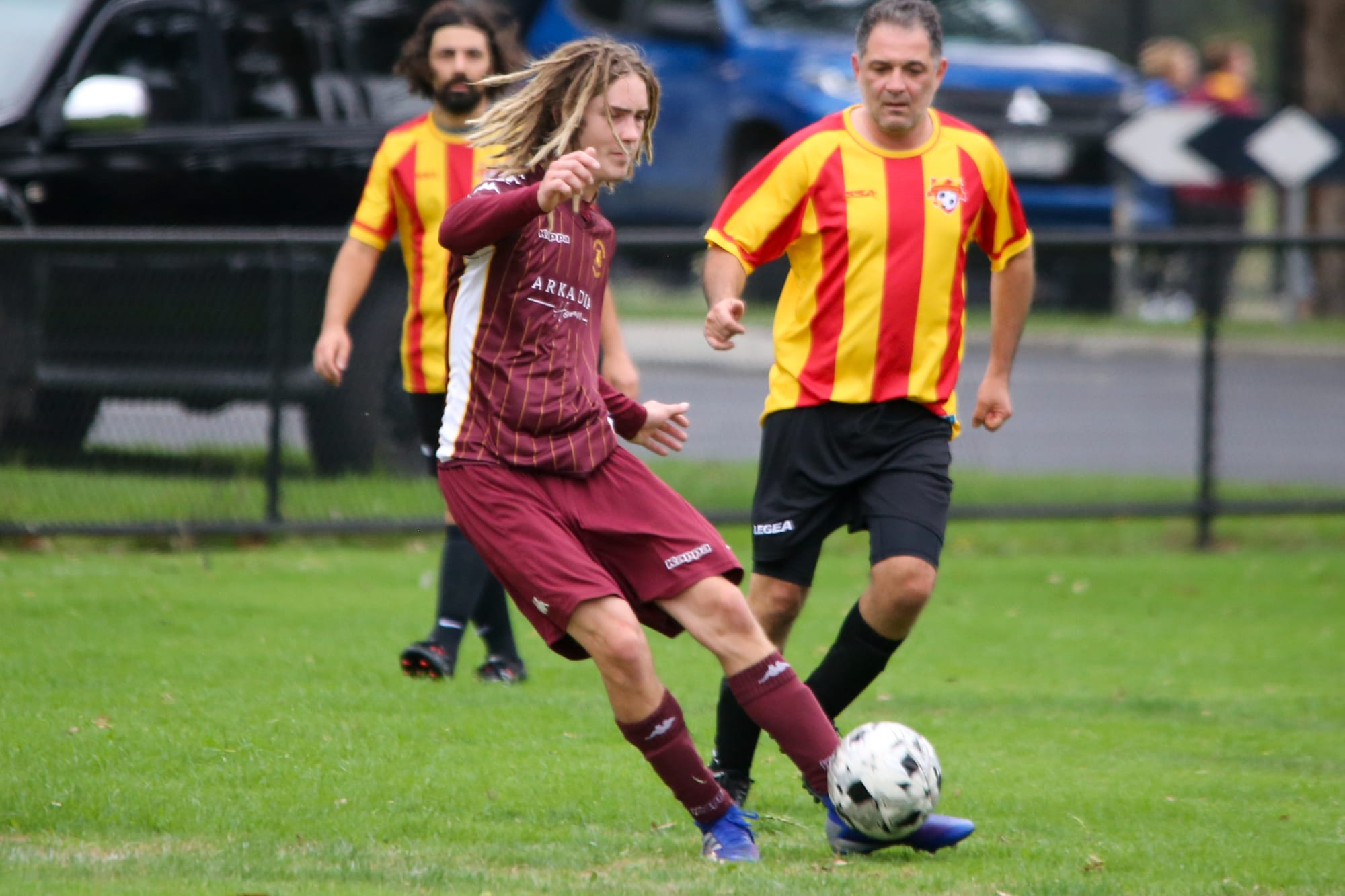 Gippsland Soccer League men's reserves - Drouin Dragons Maroon v Inverloch Stars - April 27, 2025