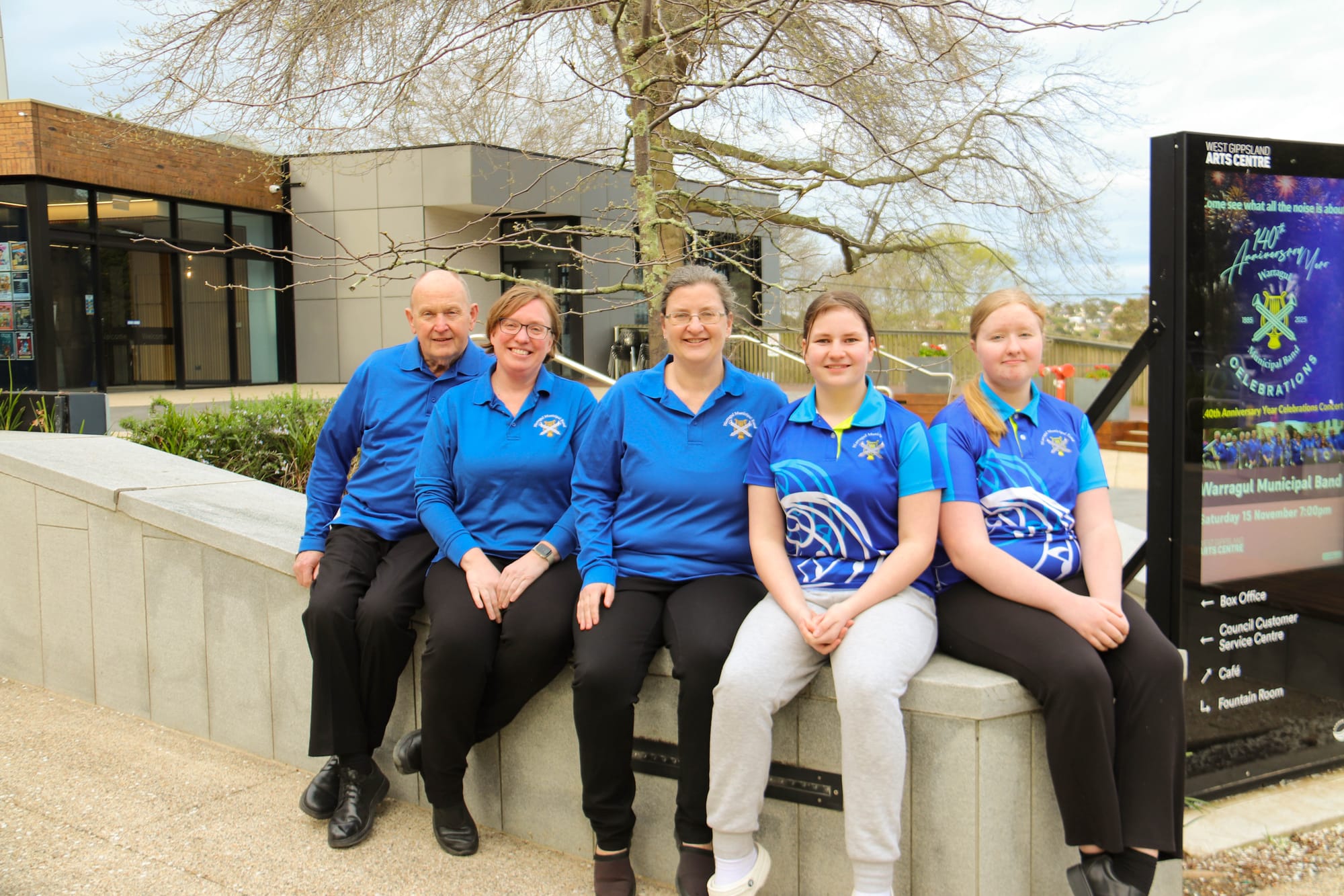 Three generations of band members