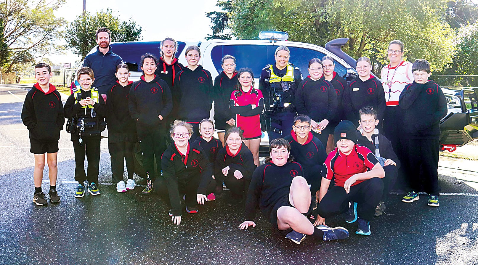 Students thank first responders