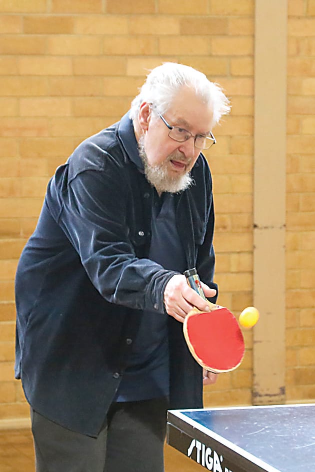 Don McArthur reaches to hit his shot. Photographs by AMANDA EMARY. 