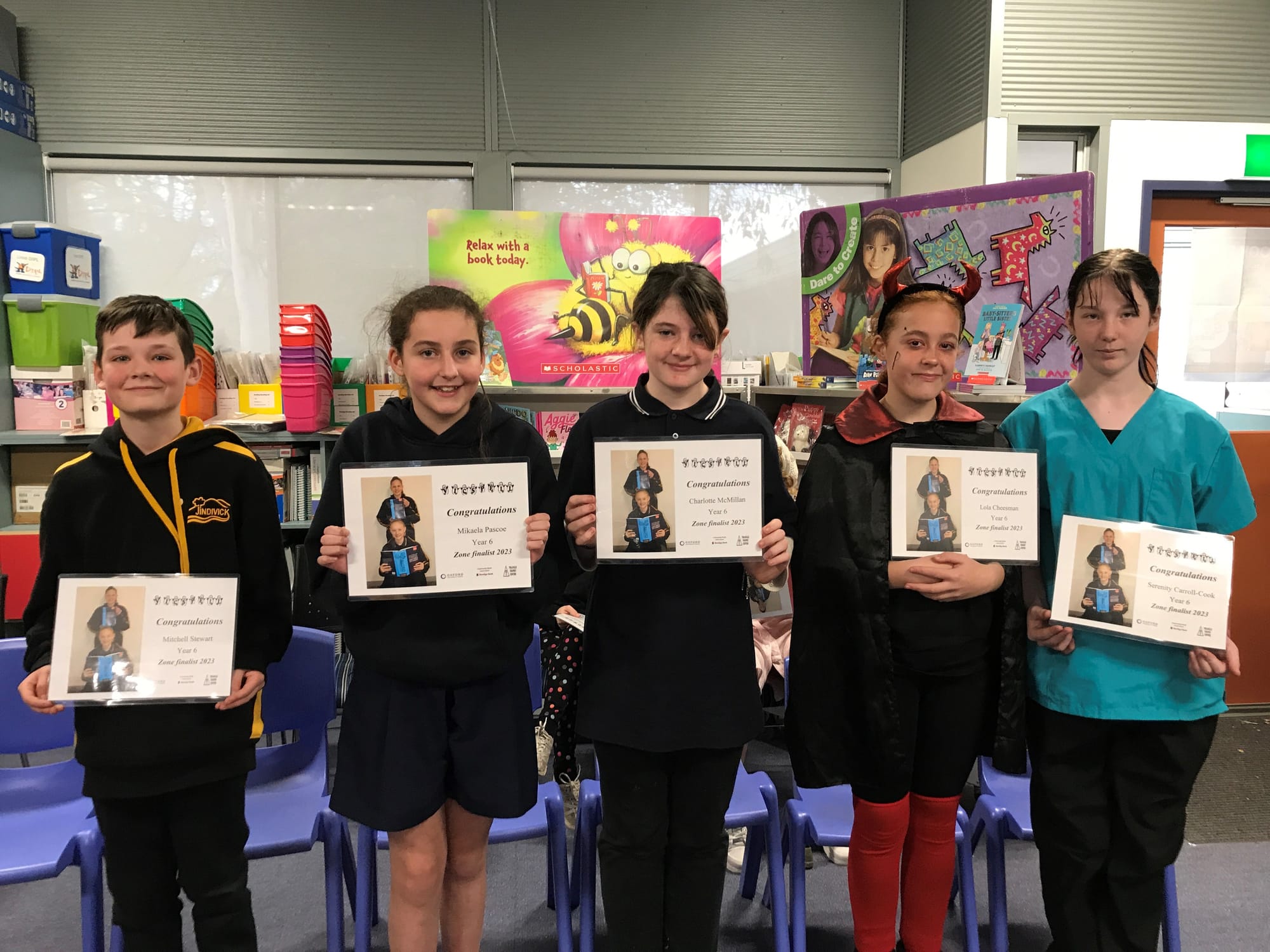 Grade six category winners.