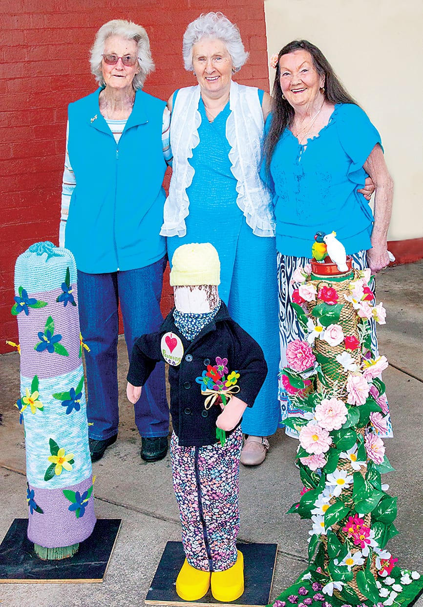 Right: Showing off the feature of this year's show are 