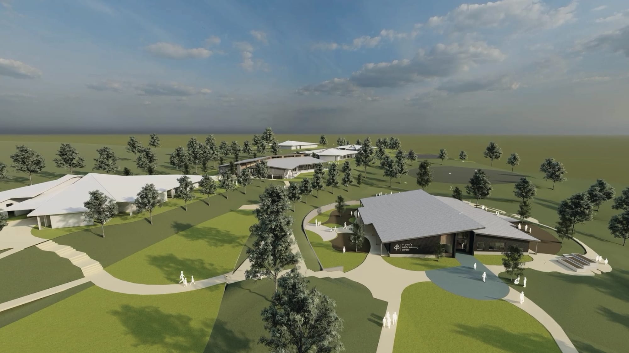 Architect's Impression of the new St Paul's campus in Drouin.