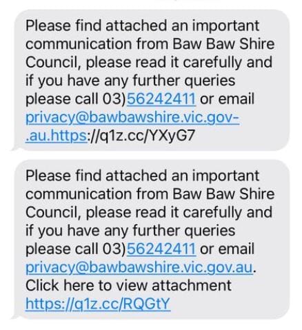 Did you receive a text message?