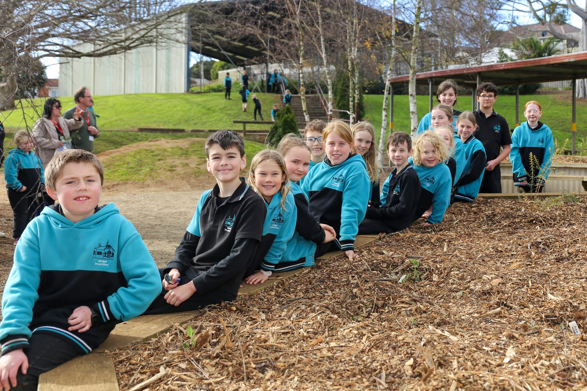It's been a team effort to get Warragul Primary School's new bush food garden up and running. Enjoying the new garden are student representatives (from left) Josh Netzer, Nate O'Dwyer, Summer Netzer, Mieke Earwicker, Lenny Gilbert, Clara Nash, Marcie Palmer, Abel De Haas, Charlotte Millet, Arabella London, Lily Perrins, Ruby Dane, Kate Tzitziras, Dante De Haas and Wren Boulton.