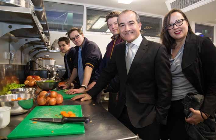 Merlino inspects schools