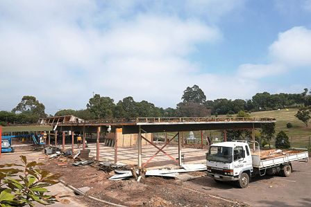 Skeleton office remains