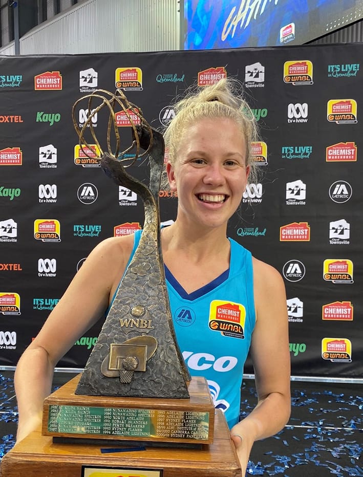 Taylah Giliam wins WNBL championship ring