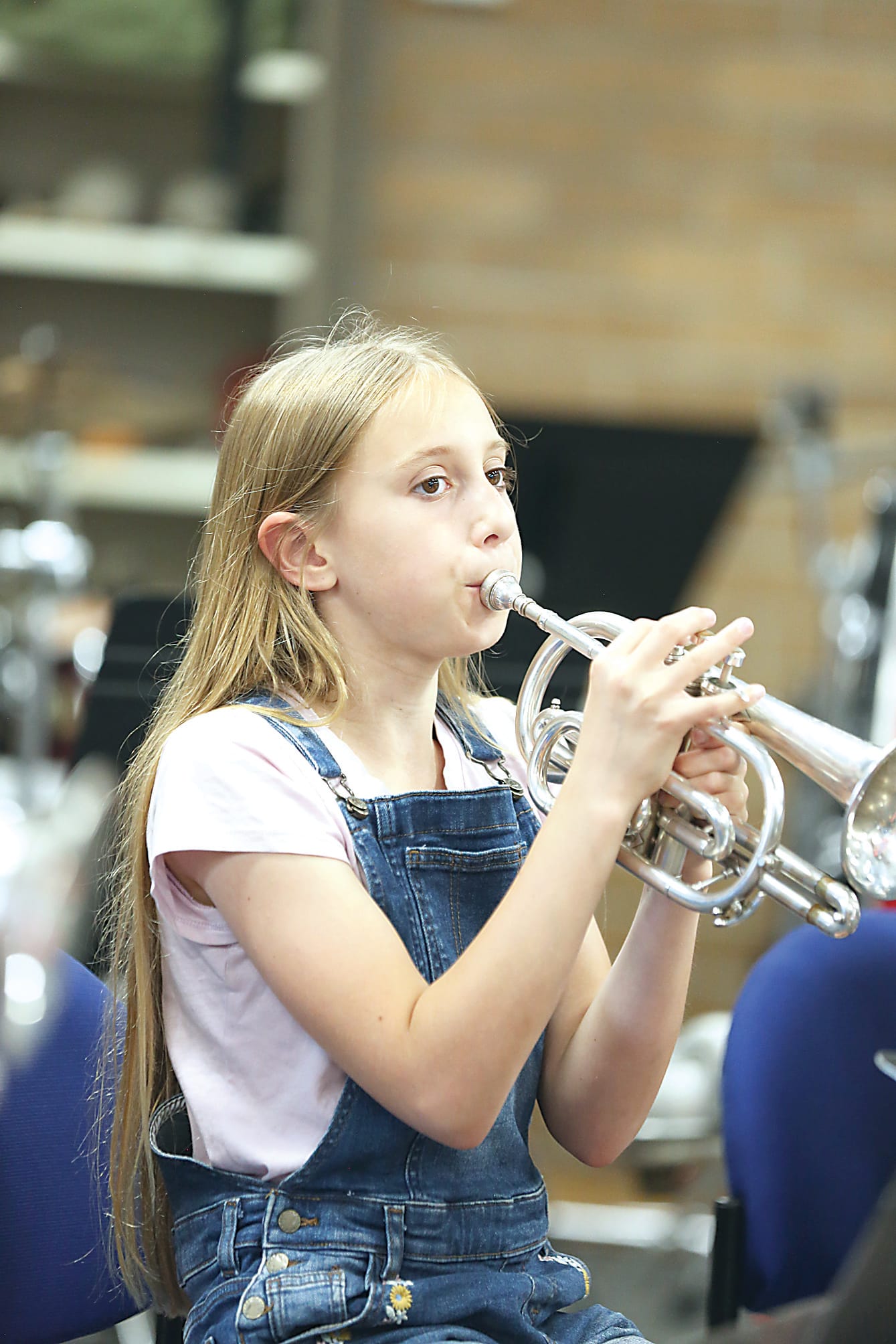 Eleanor Craig took a keen interest in learning the cornet at a Warragul Municipal Band development program.