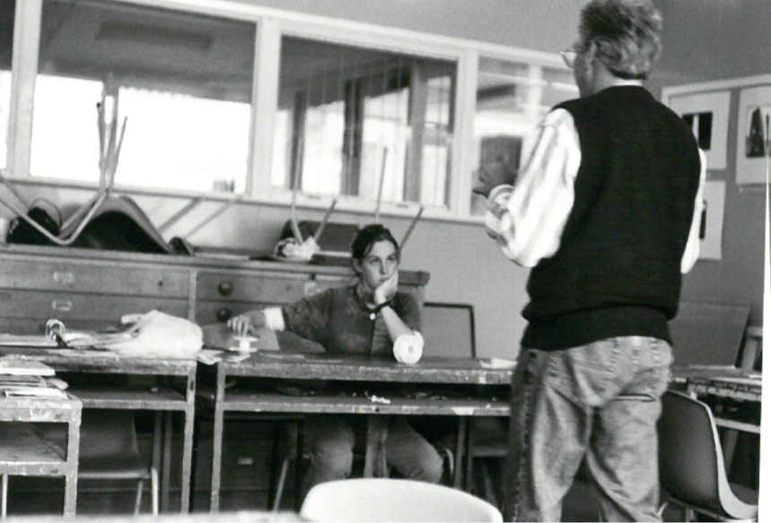 WRC class of 97 student Beth Marsden listens intently to the words of photography teacher Mr Johnson, also known as 'Johnno.'