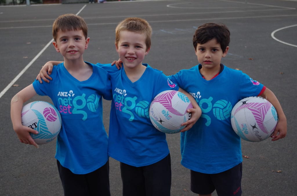 Boys keen on netball