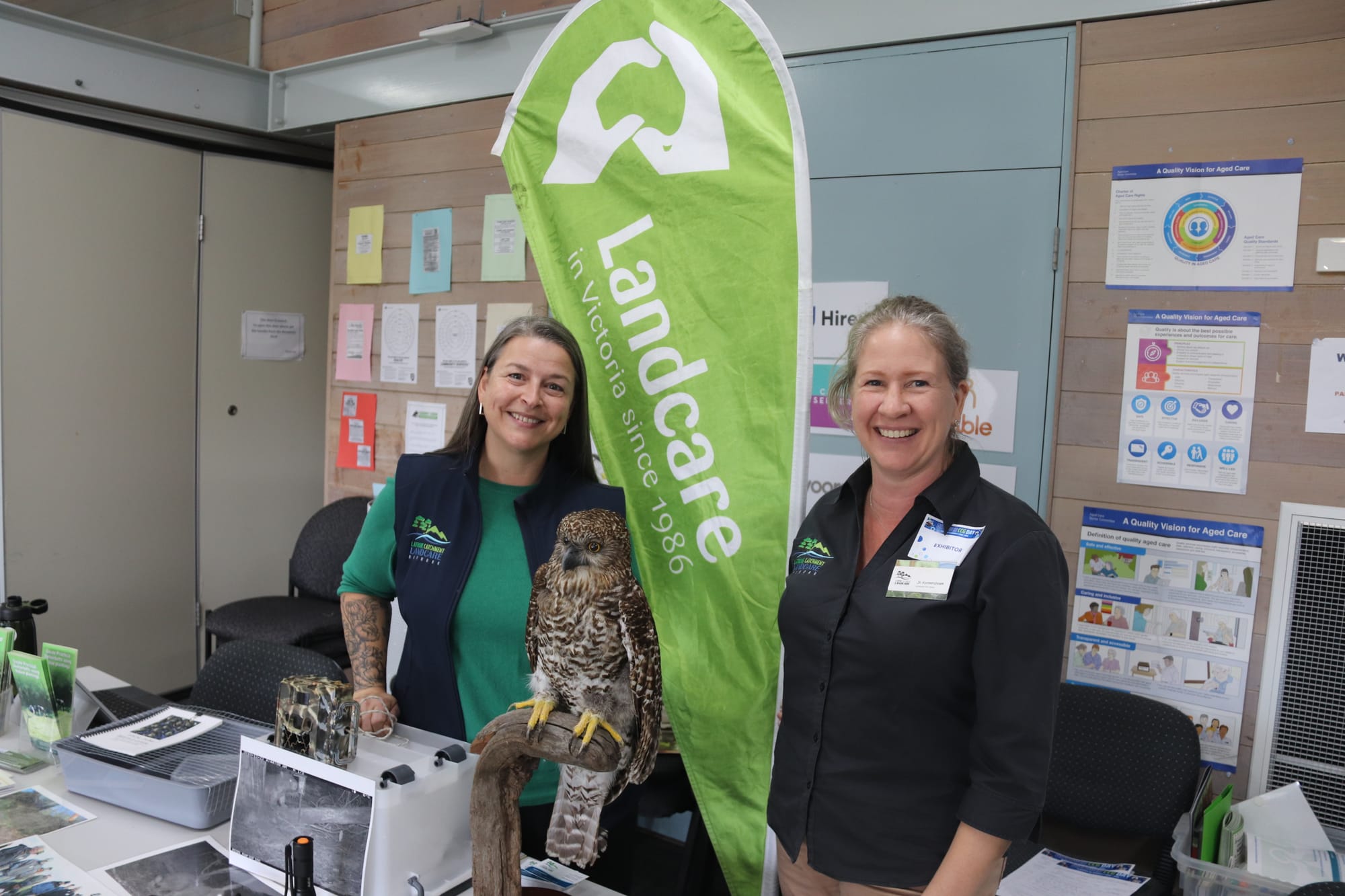 Landcare's Caroline Hammond and Jo Kurpershoek