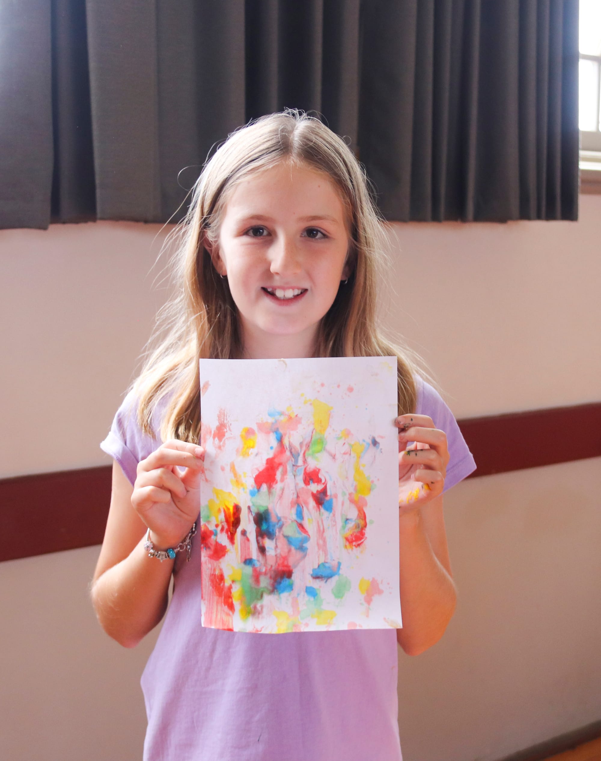 Zahlee Gunn created a rainbow inspired picture at the shaving foam station.