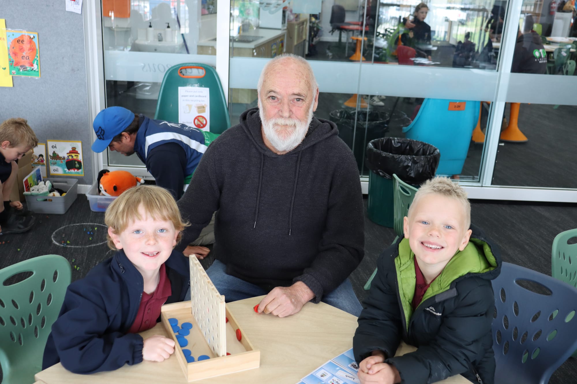 Ollie Muir with his Grandfather Pepe McKay and Max Dobin