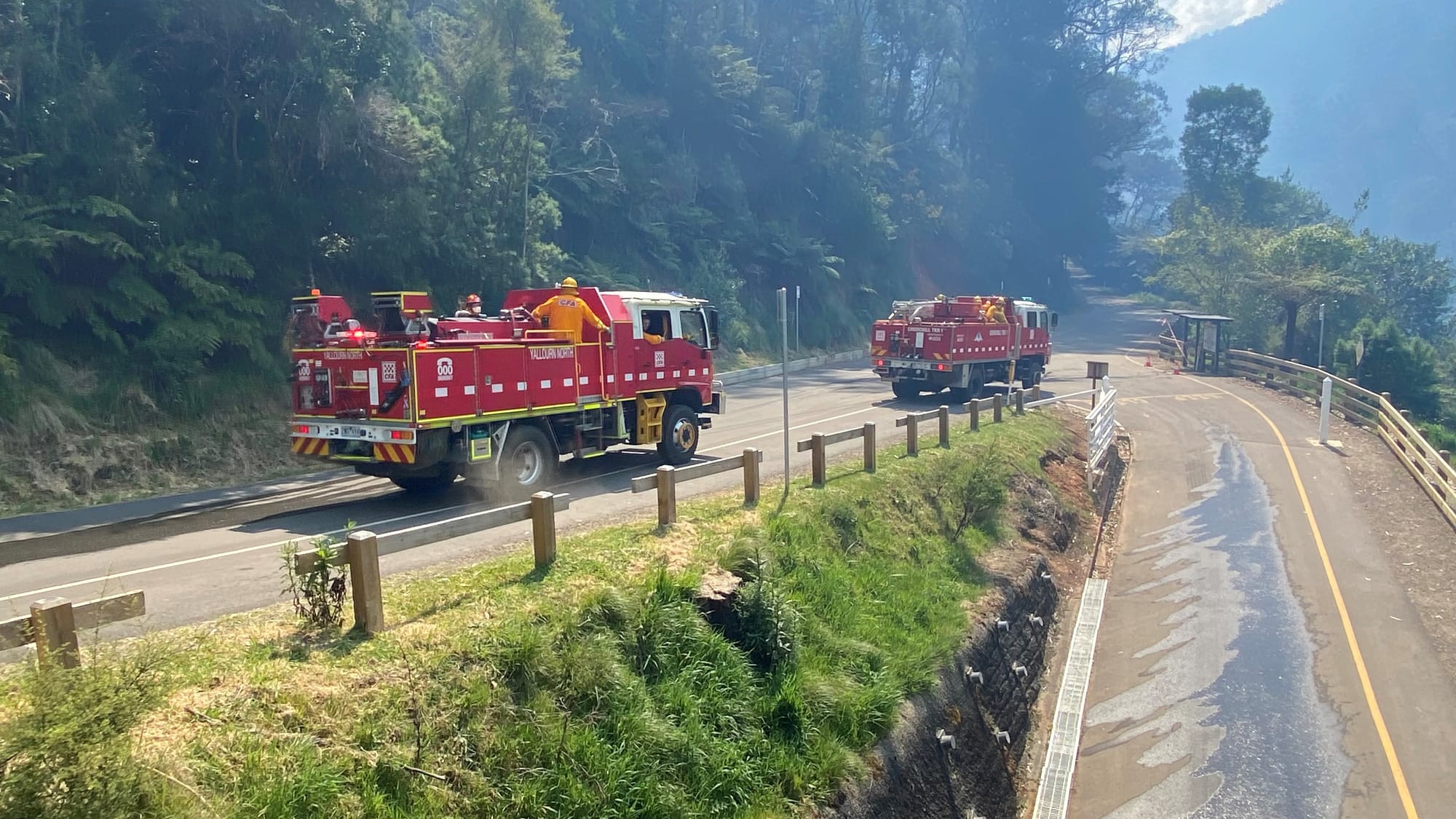 Campers evacuated as fire threatens