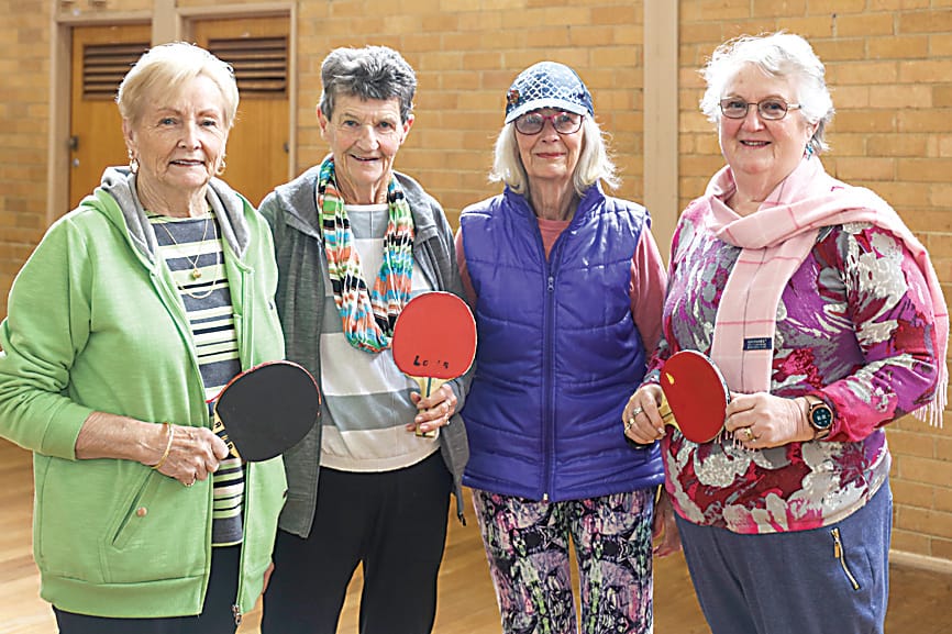 Enjoying their time at the celebrations are Hannah O'Doherty, Lynette Powell, Jan Wishart and Loris Stephens.
