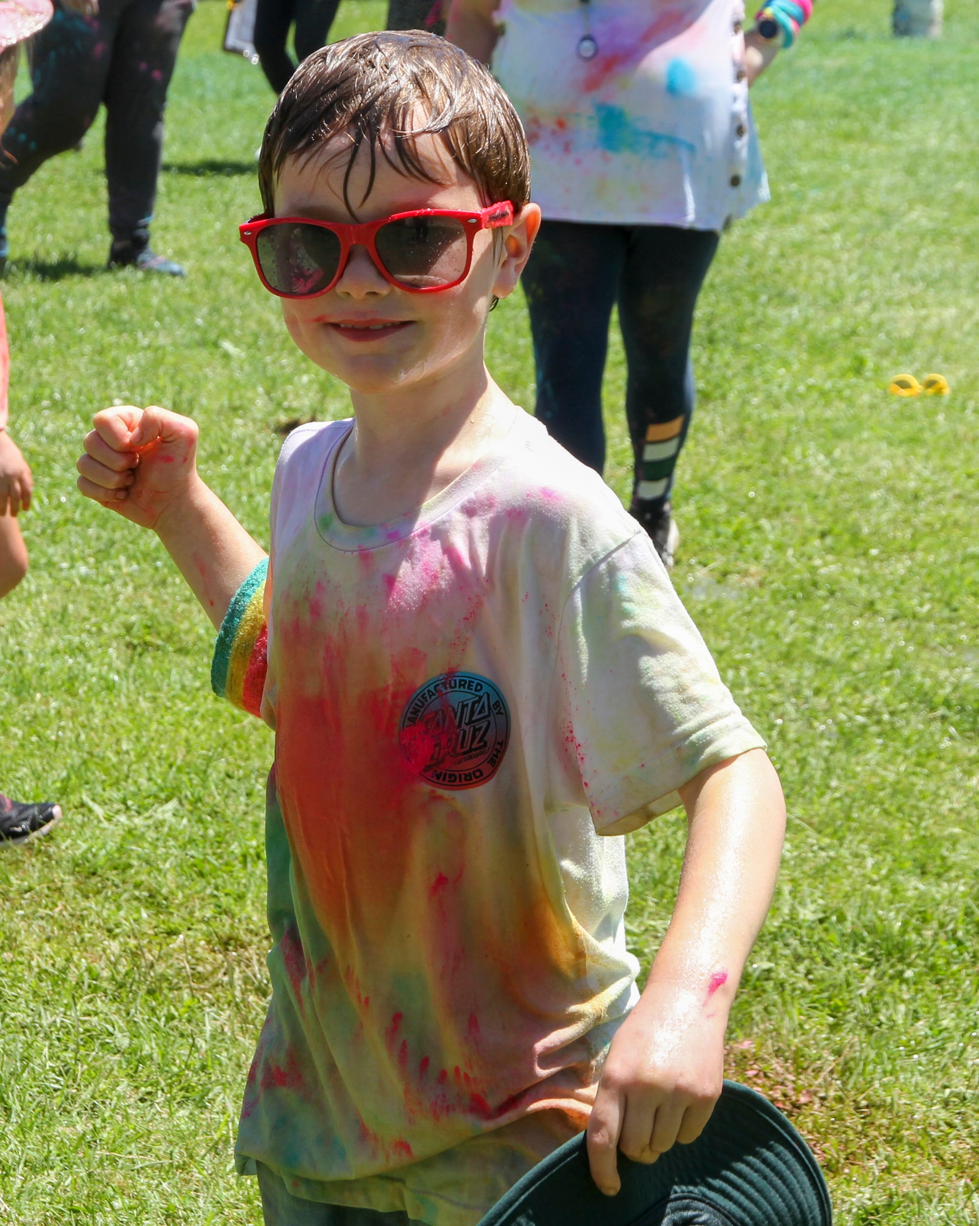 Theo enjoys all the fun of the Colour Run at St Joseph's in Warragul.