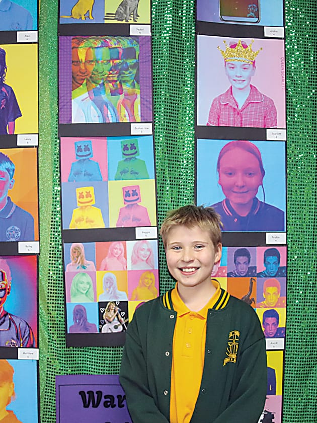 Grade five student Reggie said he enjoyed using Canva for his pop art picture because it was new and exciting.