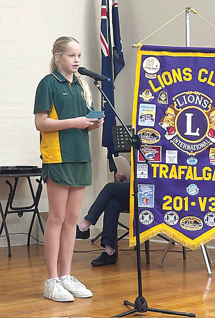 Tahlia Pedemont concentrates on her delivery in the final.