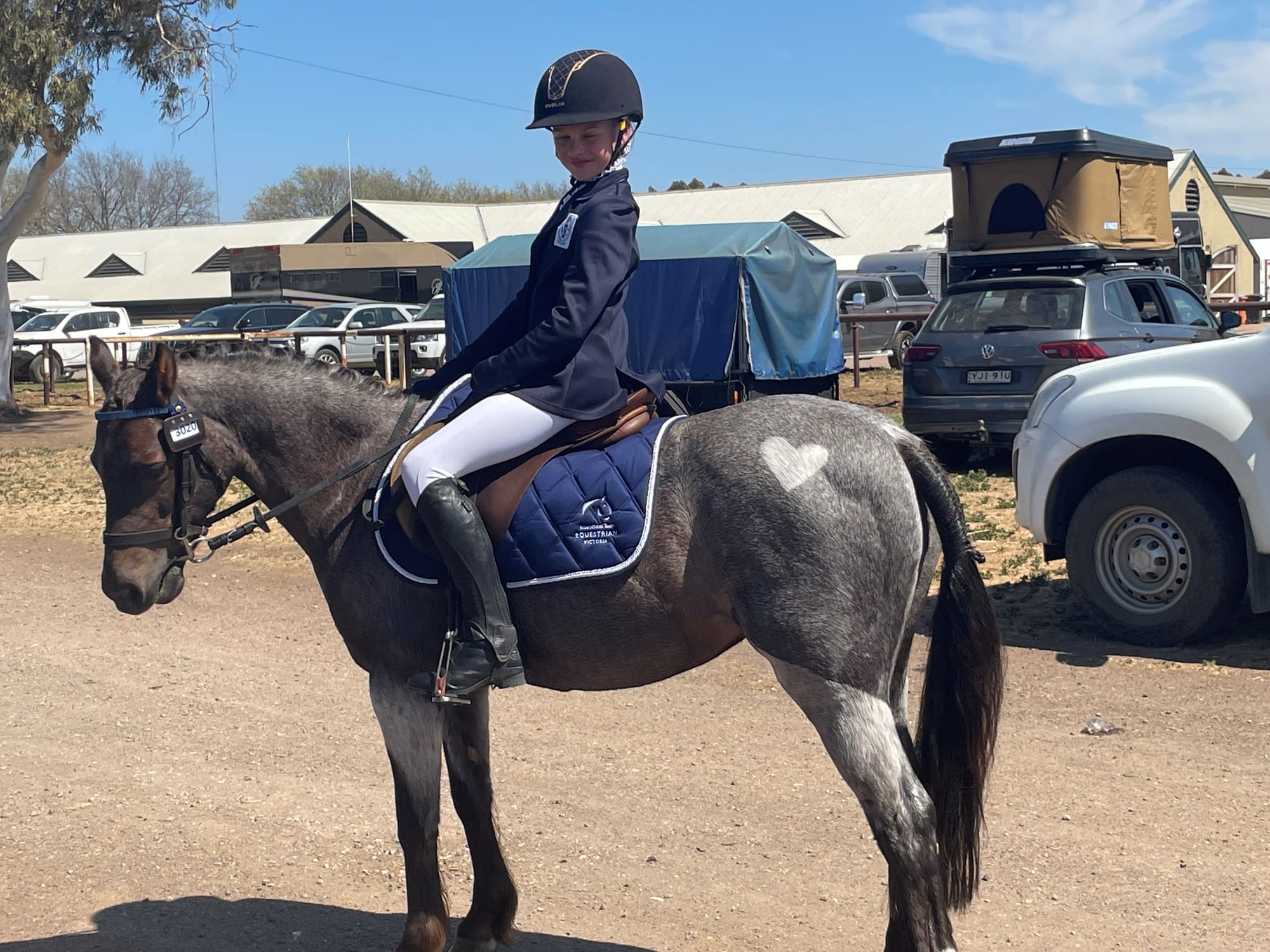 Georgia Joyce secured seventh place in the two-phase section of her Primary Show Jumping 60cm section.