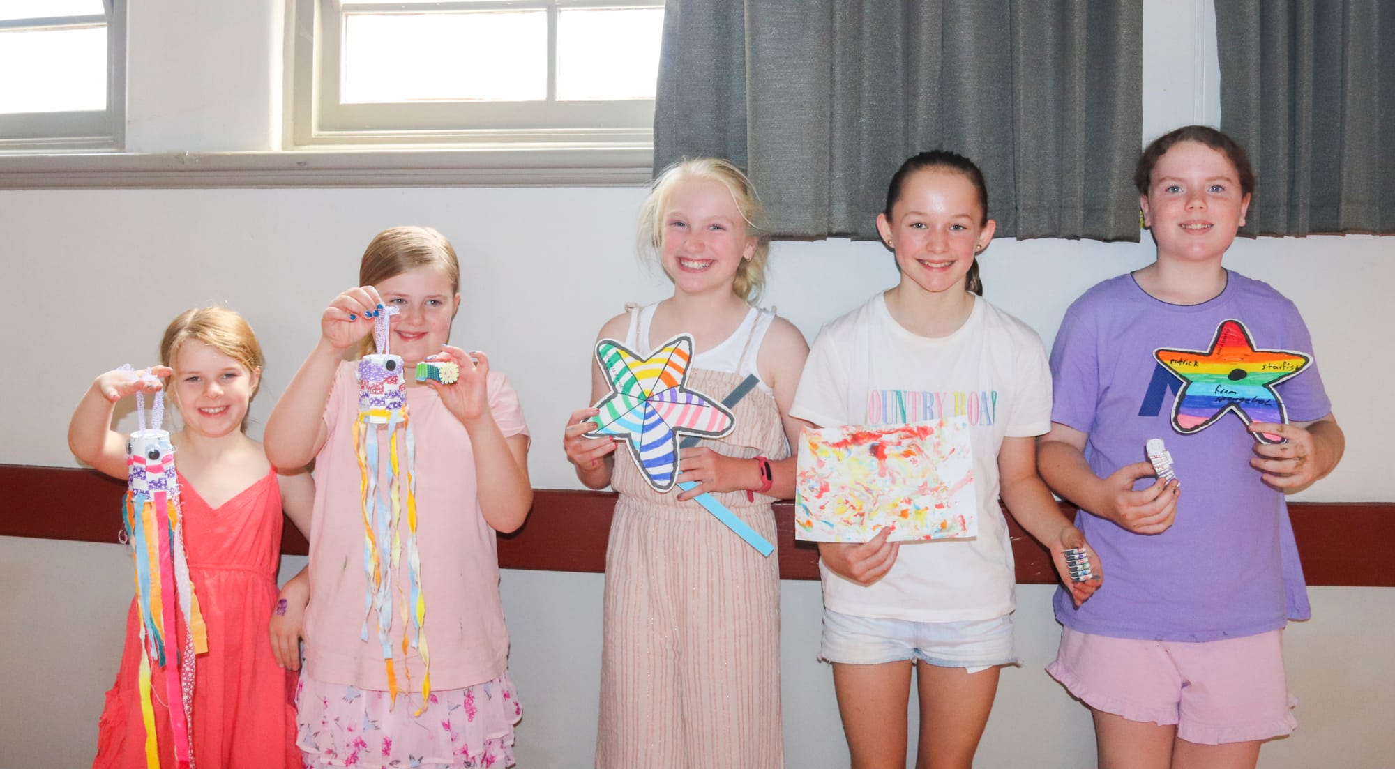 Showing off their under the sea inspired creations are (from left) Gracie and Erin Gralach, Audrey Cheatley, Aurora Coffey and Macy Hearn.