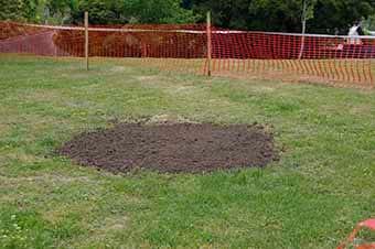 Park section closed after ground sinks in