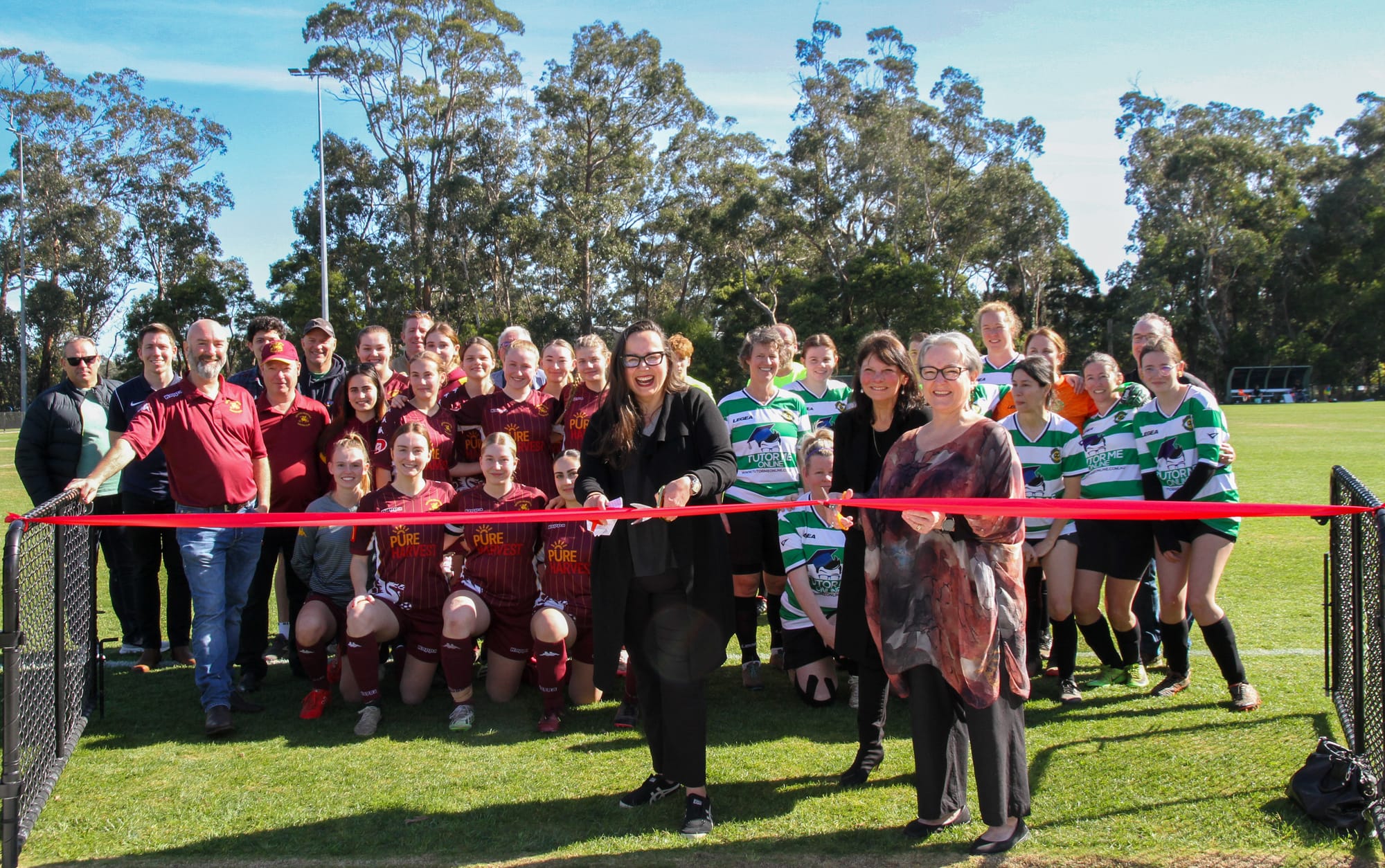 Scoring goals at Bellbird Park with new building opening