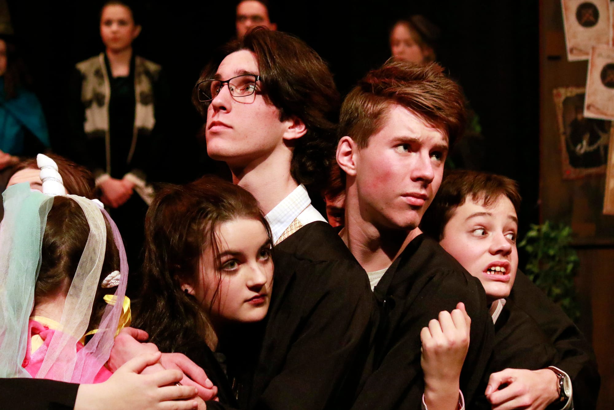 Drama on stage: Jenna Mason, Angus Parker, Caleb McKenna and Kaelan Lowe.