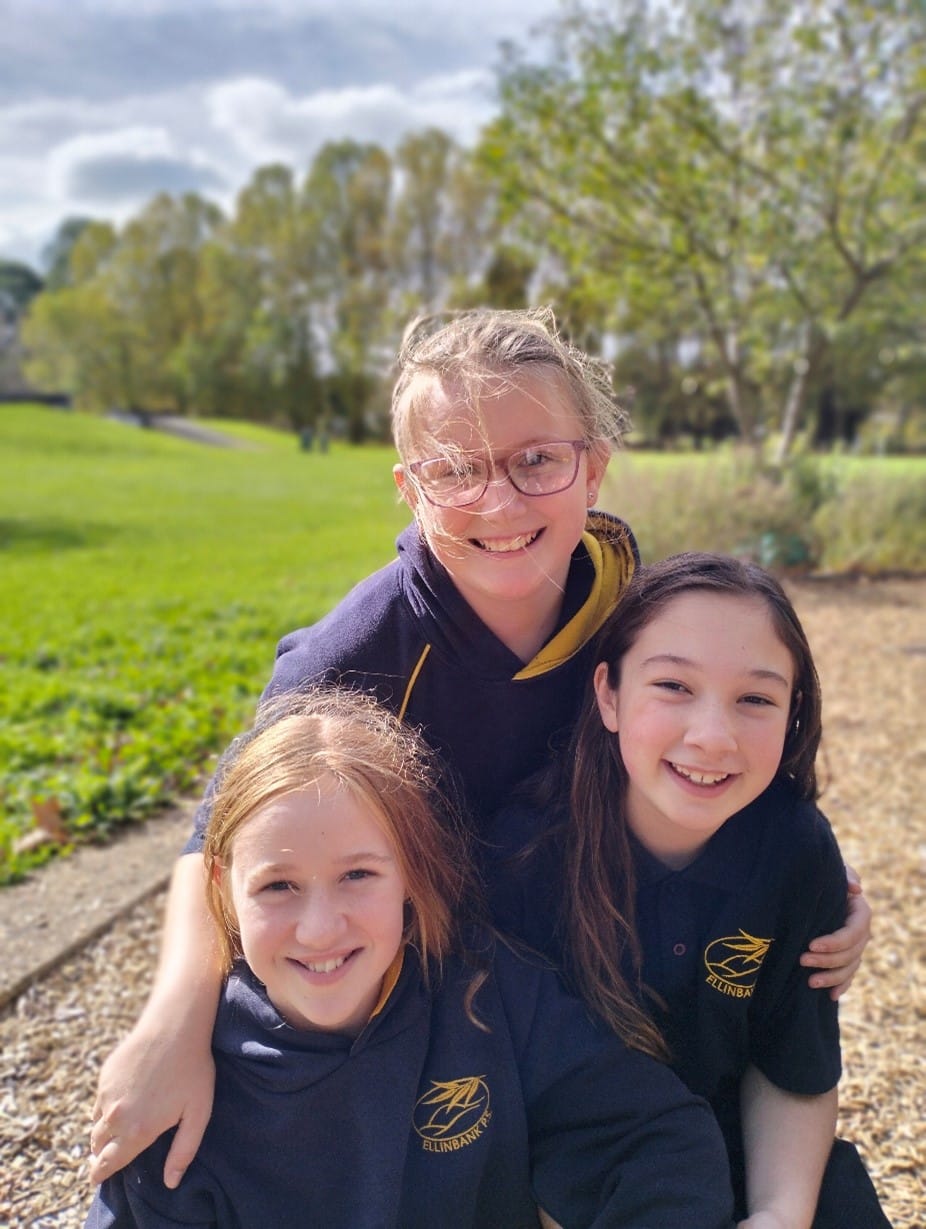Sophie Sheil, Erika Reynolds and Esmaee Gonzalez enjoy a play in the park after a picnic lunch.