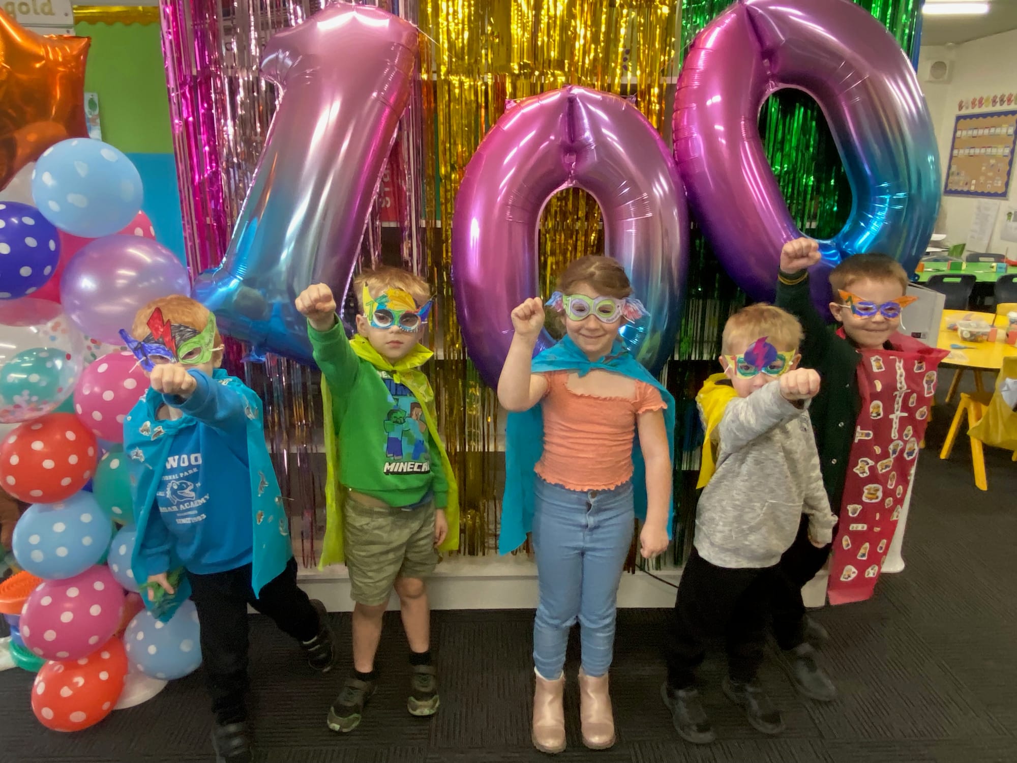Willow Grover Primary School preps enjoying their 100th day of school