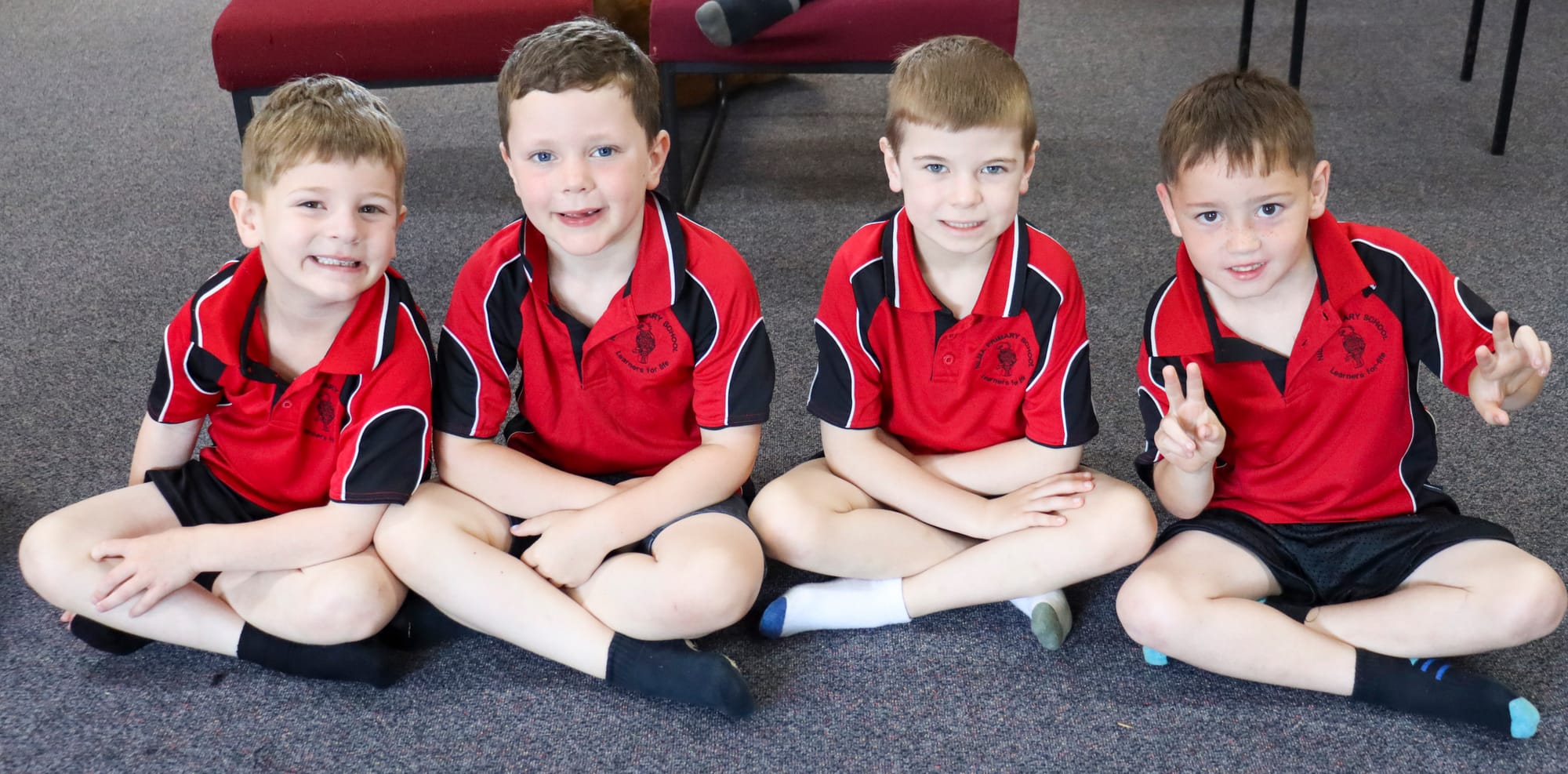 Tye, Eddie, Noah B and Beau were excited to meet Flyame using their new skills.