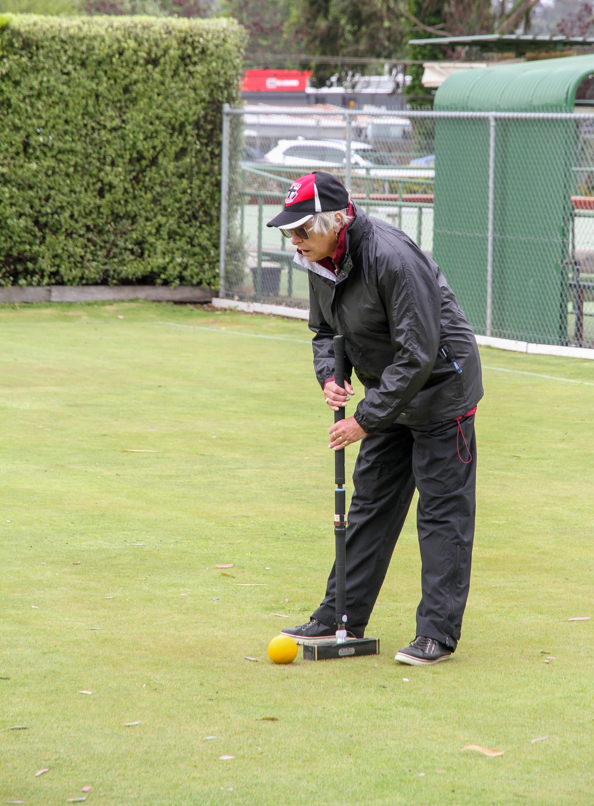 Wonthaggi's Sue Cartwright won the section one doubles at the Warragul Croquet Club tournament with Gerry Kool